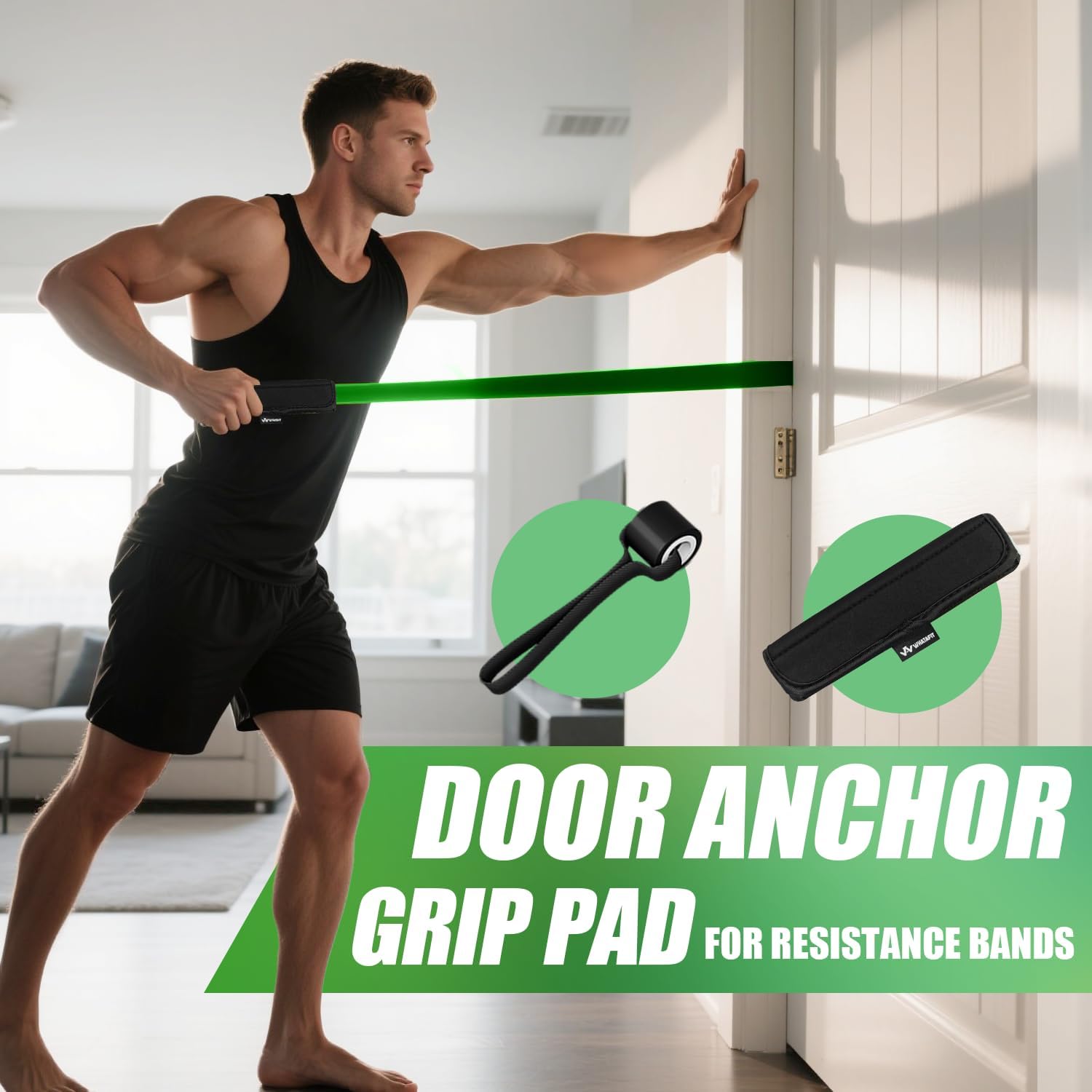 Detalle 2 de WHATAFIT Resistance Bands Pull Up Assist Bands Set with Handles (5-Level Progressive System)