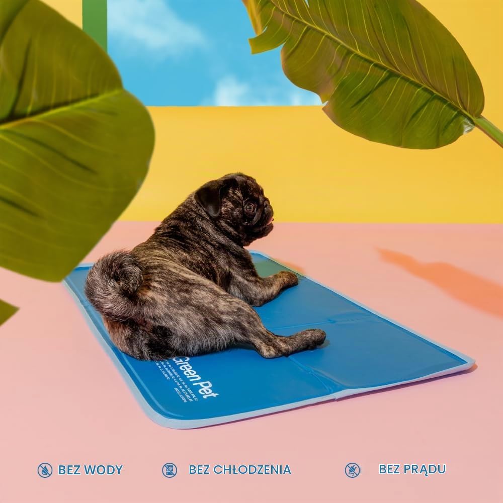 Detalle de TheGreenPetShop żelowa mata chłodząca dla psa 76,2 × 50,8 cm