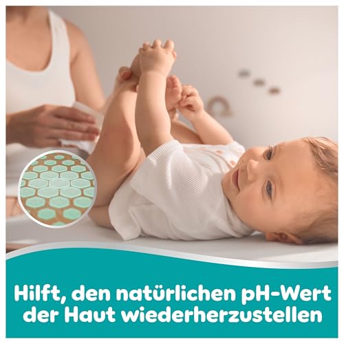 Detalle de Pampers 99% Water Baby-Feuchttücher, 12x60 (720 Stück) – sanfte Reinigung ohne Alkohol