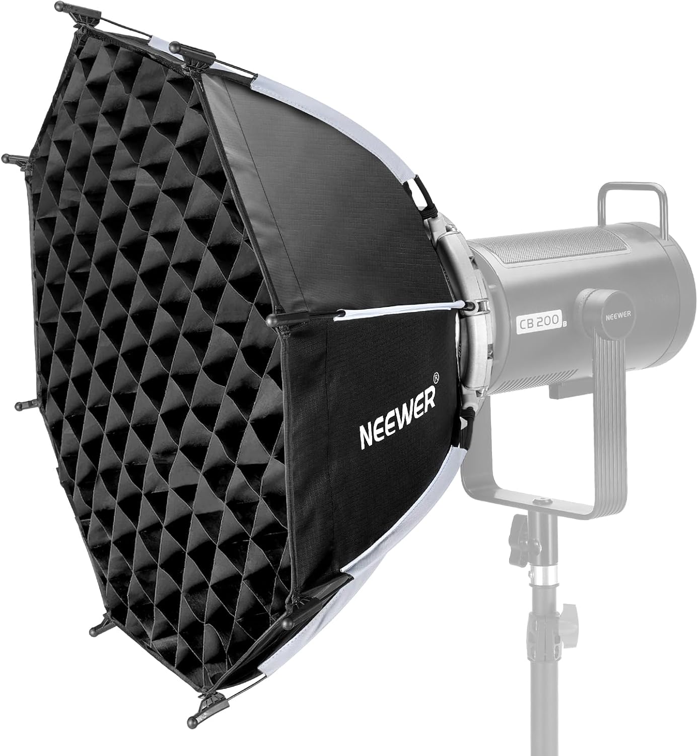 NEEWER 22"/55cm Octagonal Softbox with Quick Release Bowens Mount and Honeycomb Grid (NS22P)
