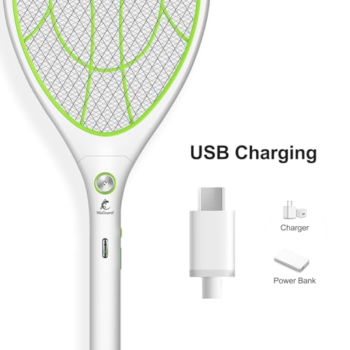 Detalle 2 de Walizard Raquette Anti Moustique Électrique 3000V USB Rechargeable – Tapette à Mouche Intérieure et Extérieure