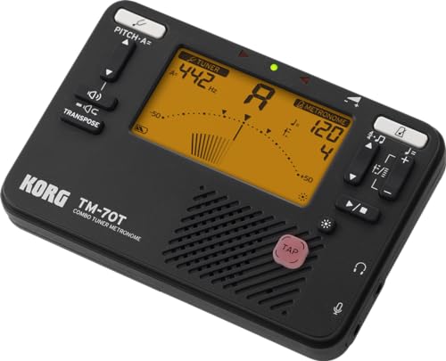 Detalle de Korg TM70T: Kombiniertes Metronom- und Stimmgerät in kompakter Bauweise – Schwarz
