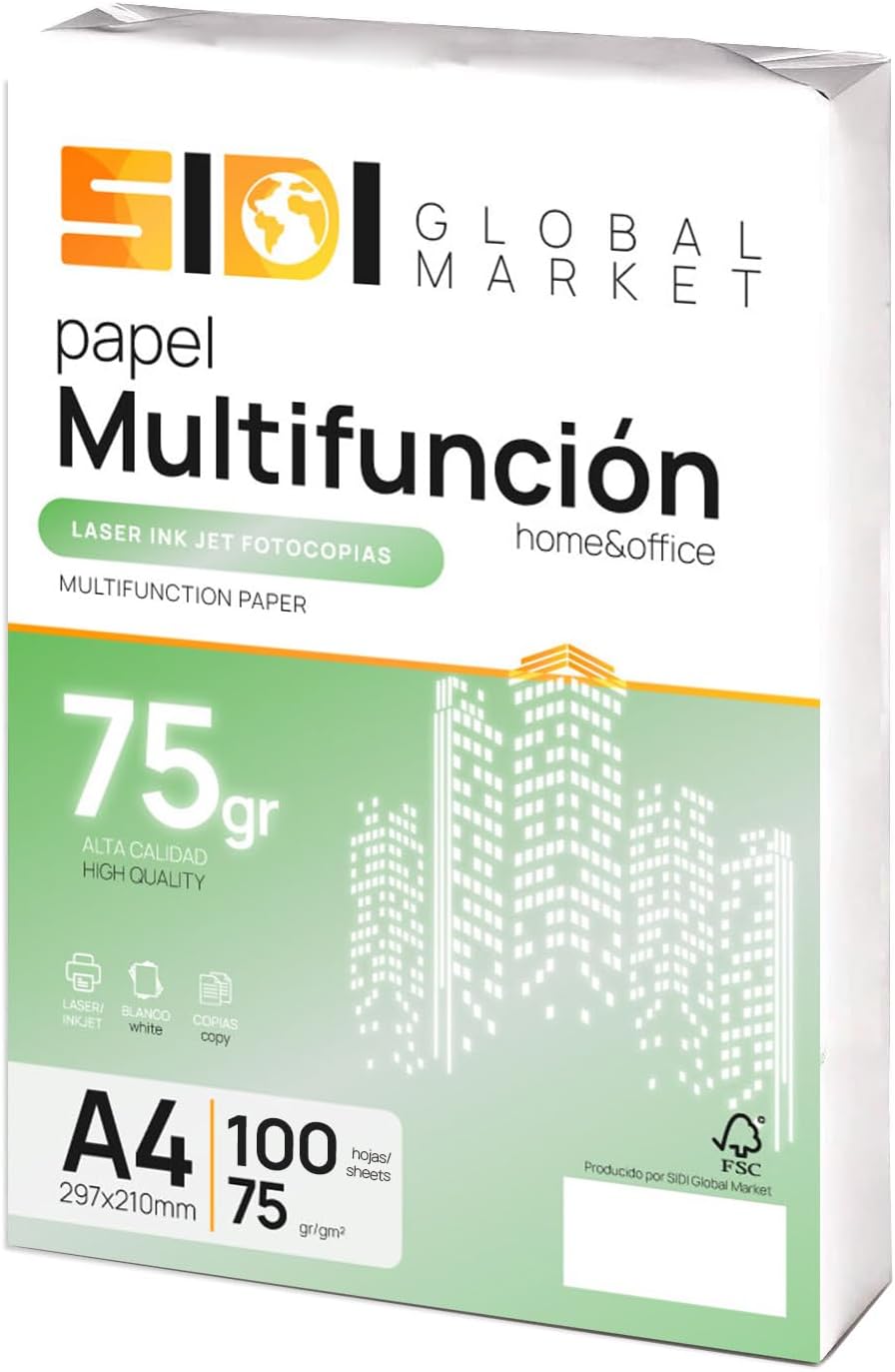 Thumbnail 5 de Carta A4 SIDI 100 g, fogli per stampa e uso multiuso – confezione da 200