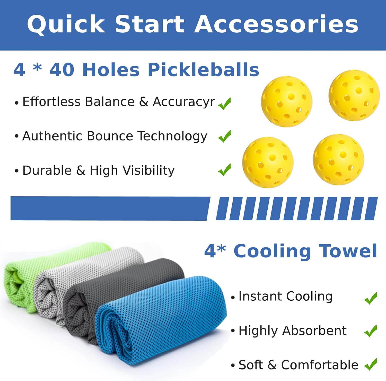 Thumbnail 4 de AOPOUL Pickleball Paddle Set of 4 with 9-Ply Wood Paddles and Comfort Grips