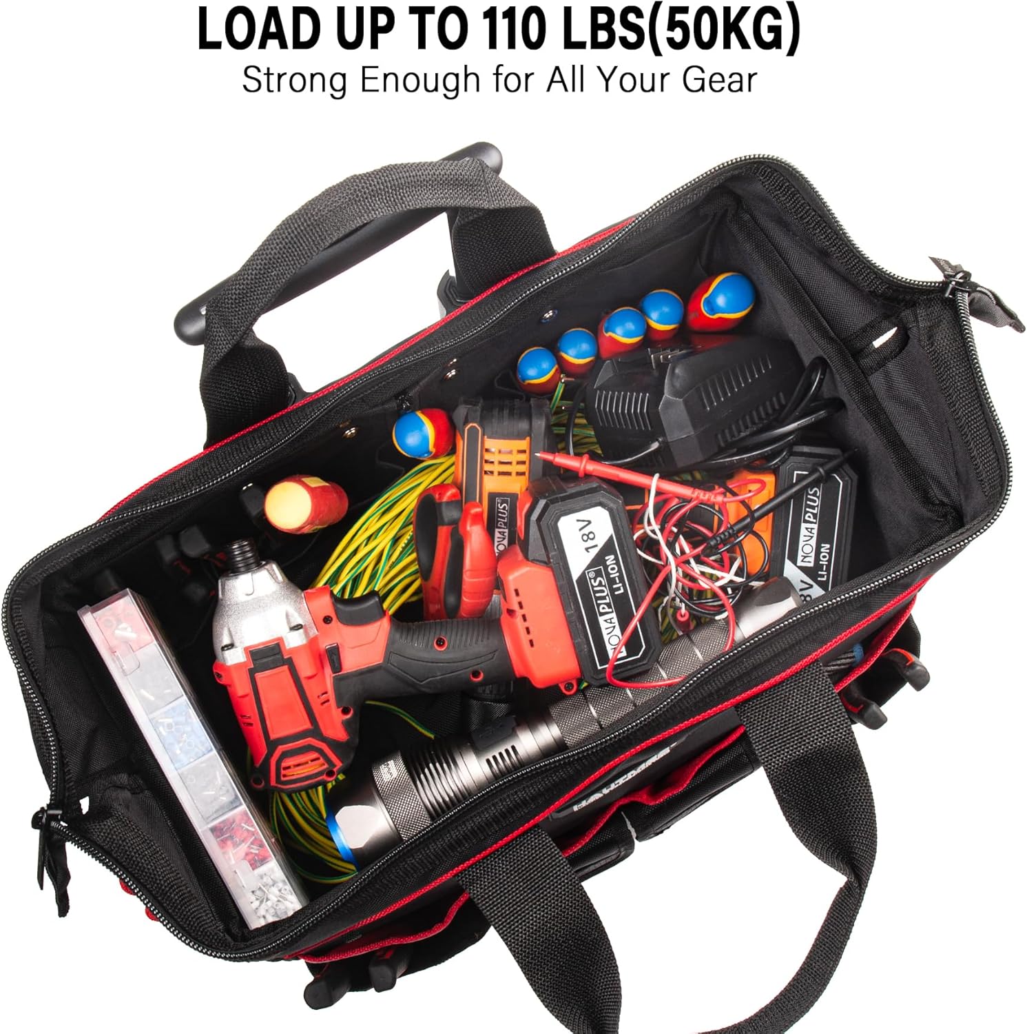 Thumbnail 4 de HAUTMEC 18" Rolling Tool Bag with Wheels (HTTBM25004)