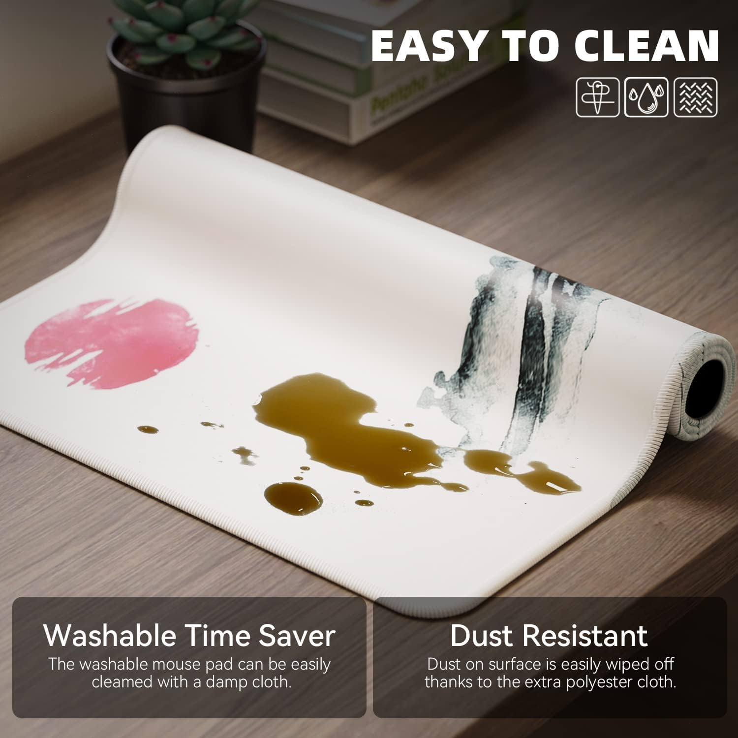 Thumbnail 4 de EFISH Japanese Cherry Blossom White Extended XL Mouse Pad (31.5 × 11.8 inches)