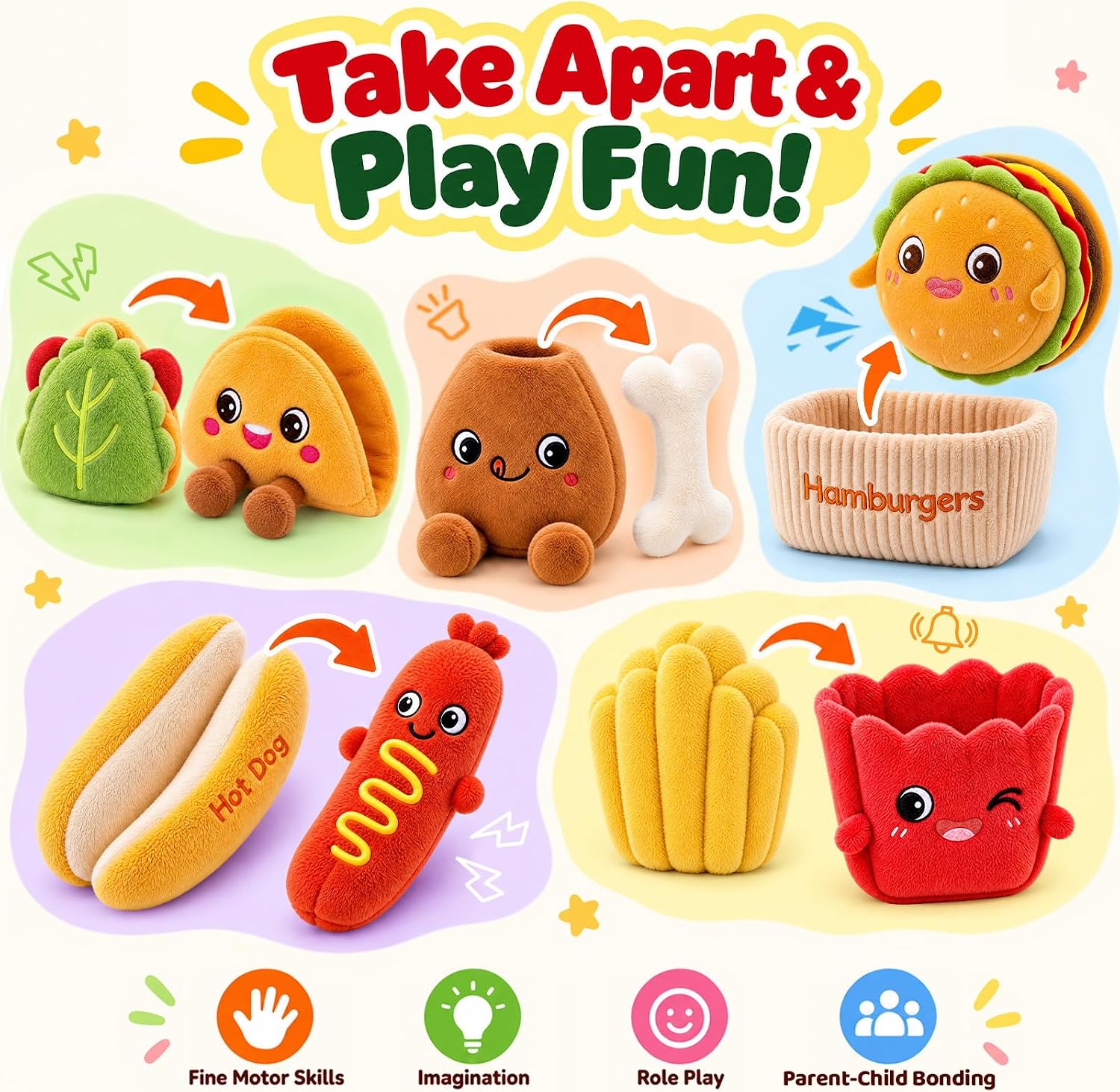 Detalle 2 de SAIMAND Baby Sensory Toy Set Plush