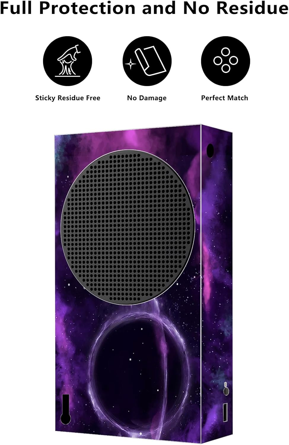Detalle de Playvital Purple Deep Space Custom Vinyl Skins for Xbox Series S (Console + Controller)