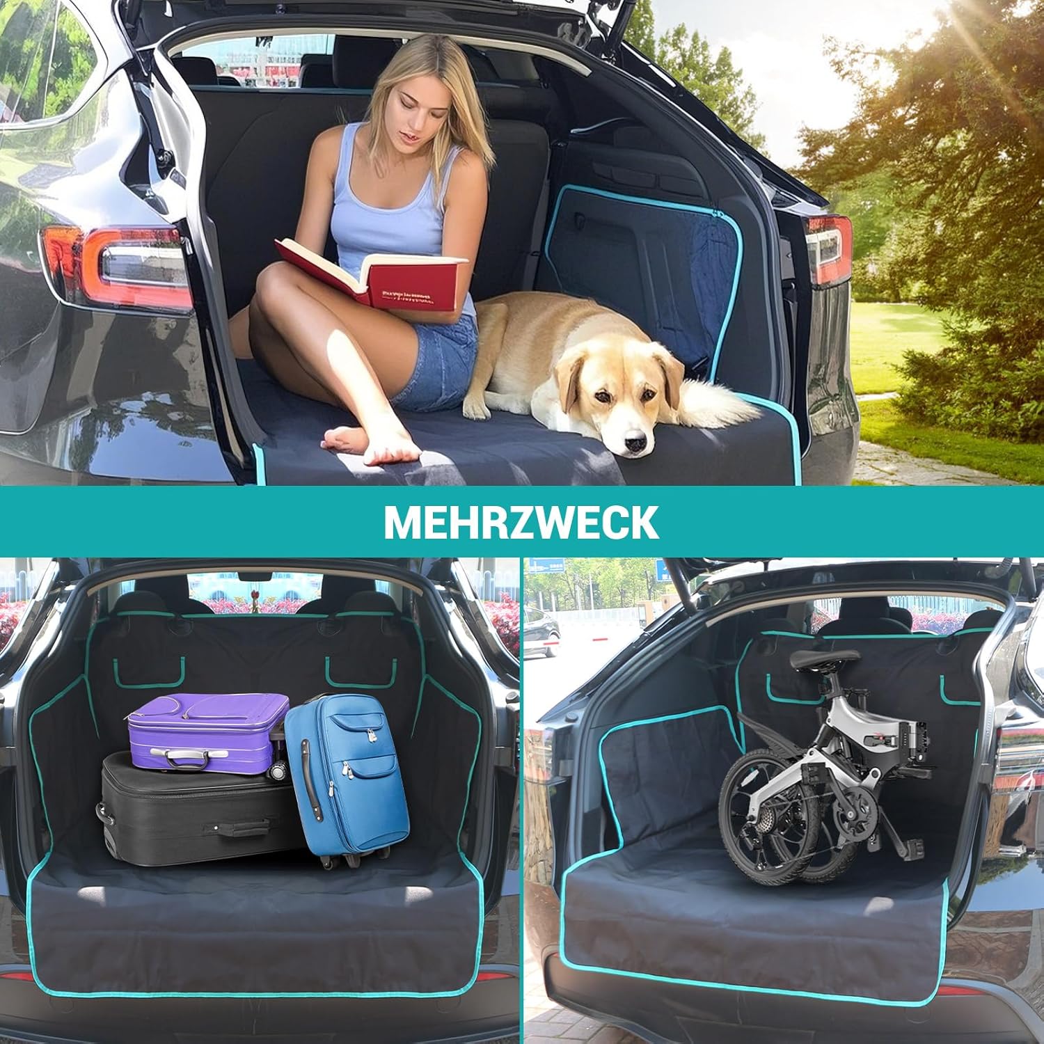 Thumbnail 6 de Vepazony Kofferraumschutz Hund Universal 185 x 105 cm – wasserdicht & kratzfest für Auto/SUV