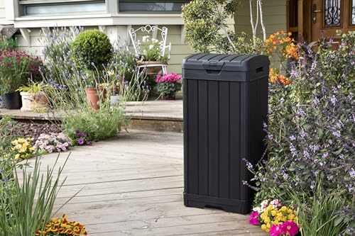Thumbnail 4 de Keter Baltimore 🗑️ Cubo de basura exterior de 38 gal