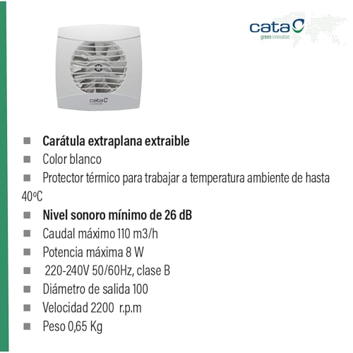 Thumbnail 5 de Cata UC-10 STD Extractor de baño 15,4×15,4×10,5 cm