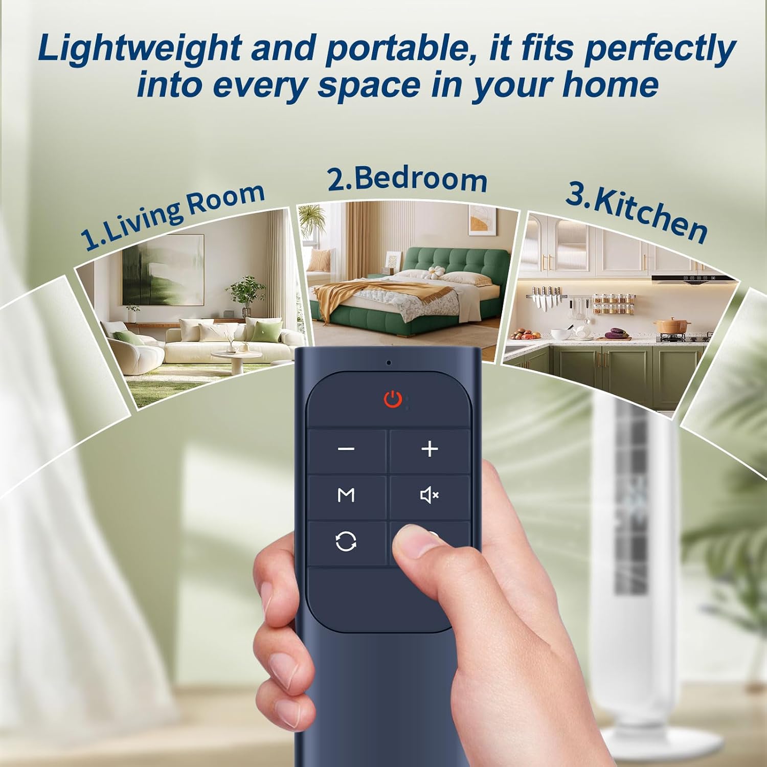 Thumbnail 4 de TCNOUMT replacement remote control for Dreo General SerialTower fan & space heater (CR2025, black)