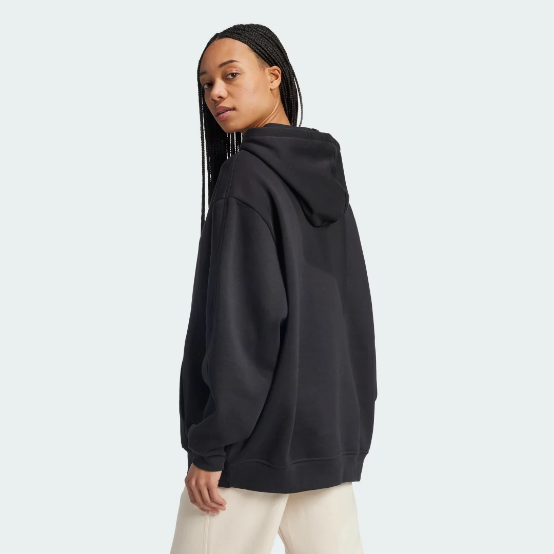 Detalle de Sudadera con capucha Essentials Oversized Fleece (Adidas) — Negro