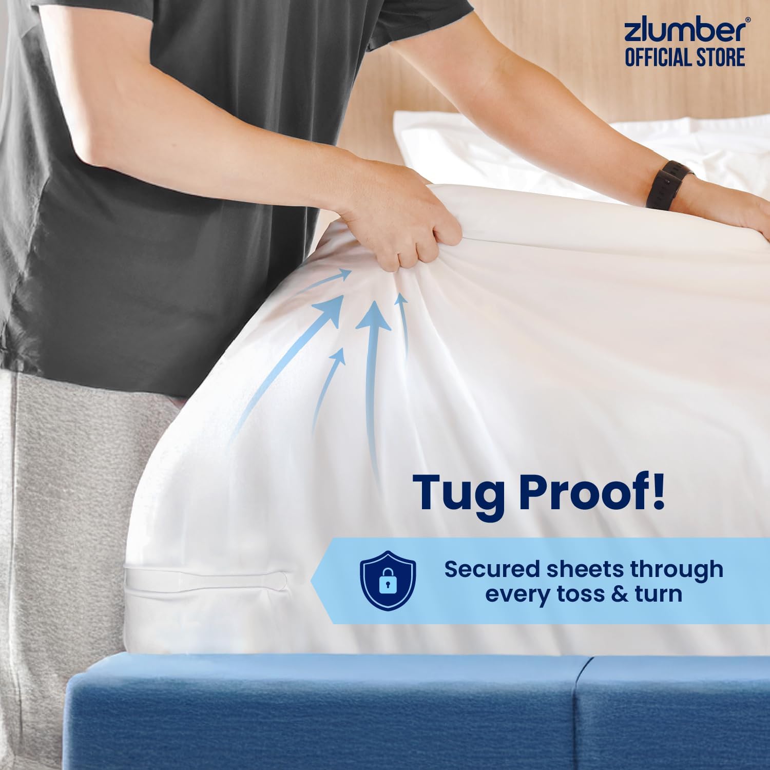 Thumbnail 2 de The Original USA Patented ZlumberLock Secure Sheet Holder with Heavy-Duty Mattress Straps