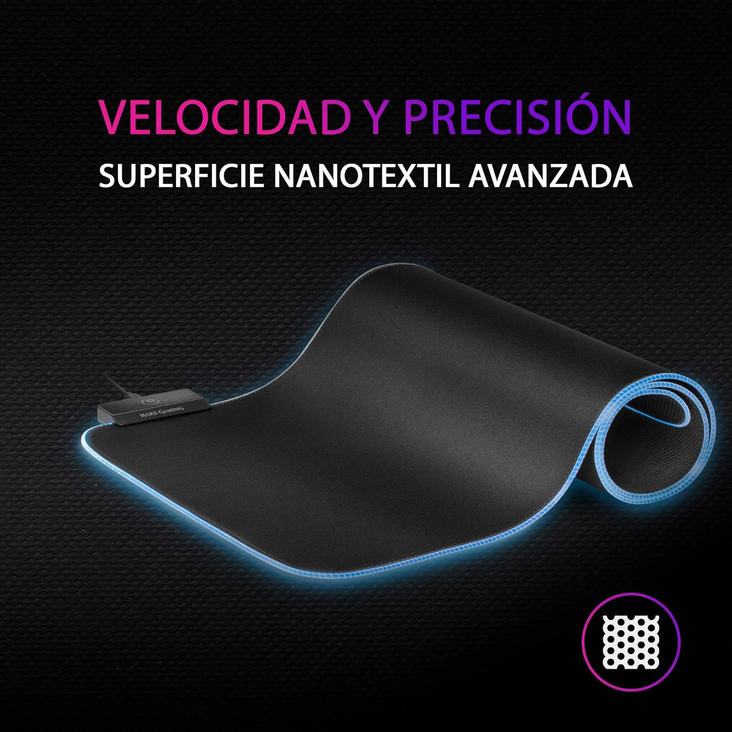 Thumbnail 4 de Mars Gaming MMPRGB2 — Tapis de souris gaming XXL RGB avec hub USB 2.0 2 ports