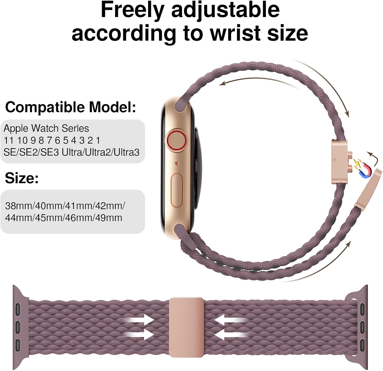 Detalle 2 de Braided Strap Compatible with Apple Watch 49mm
