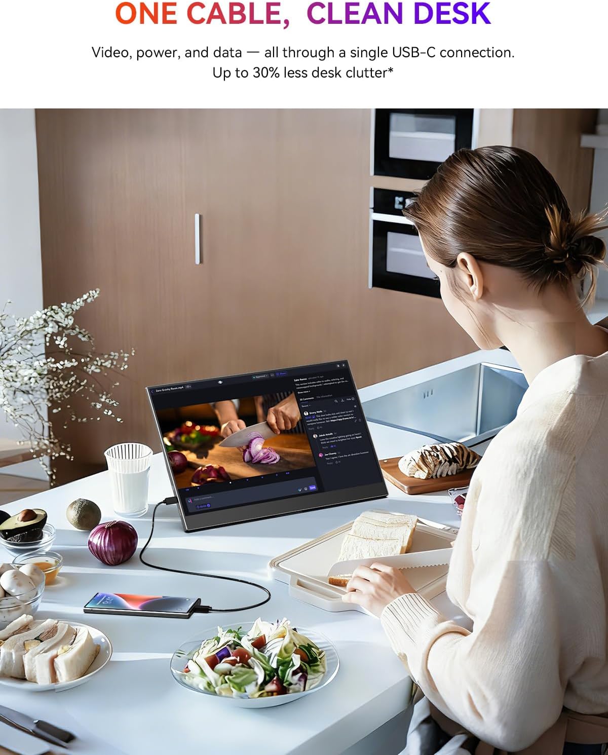 Detalle 2 de UPERFECT 15,6" monitor portatile FHD