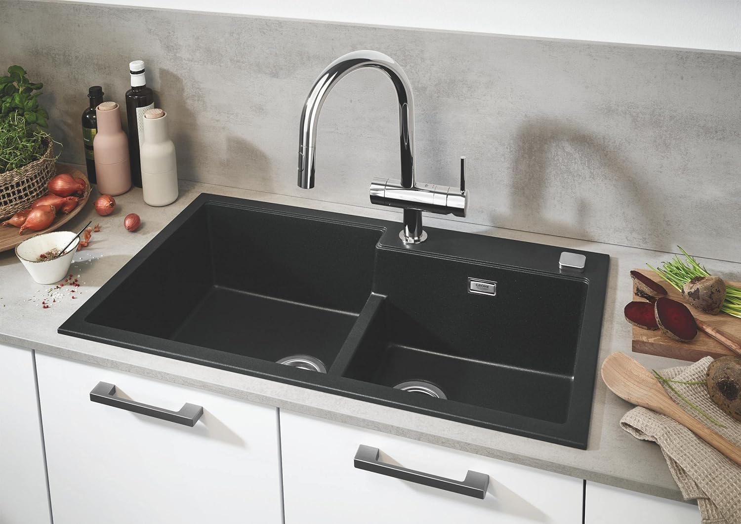 Thumbnail 4 de GROHE Rubinetto Miscelatore Monocomando per Lavello 32321002 – Grigio (Cromo)