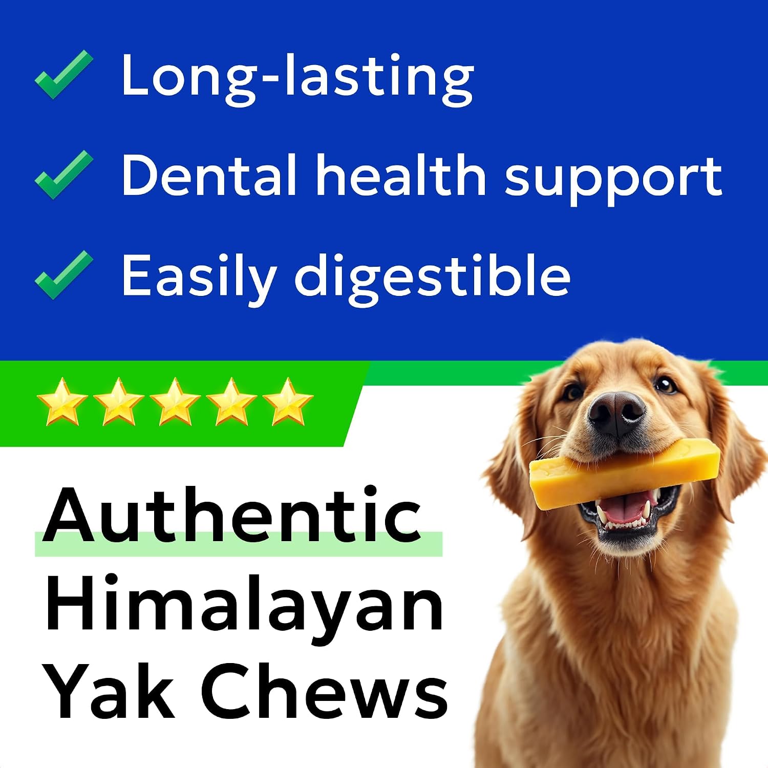 Detalle de BARK&SPARK Yak Cheese Dog Chews, 4 Large