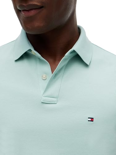 Detalle de Tommy Hilfiger Polo 1985 Regular MW0MW17770 S/S para Hombre – Verde, talla M