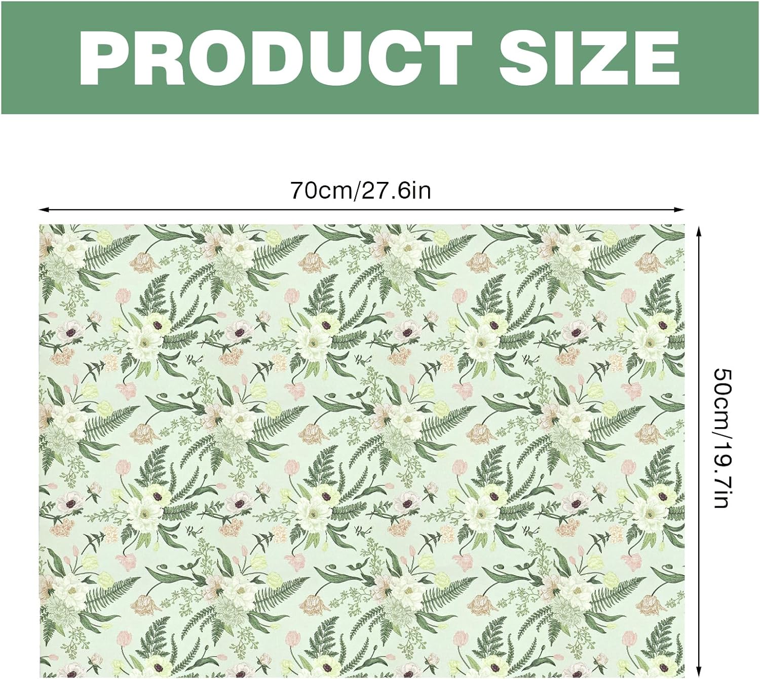 Thumbnail 4 de Kraft Wrapping Paper Sheet with Wild Flower Design – Ideal for Gifts, Crafts and Occasions