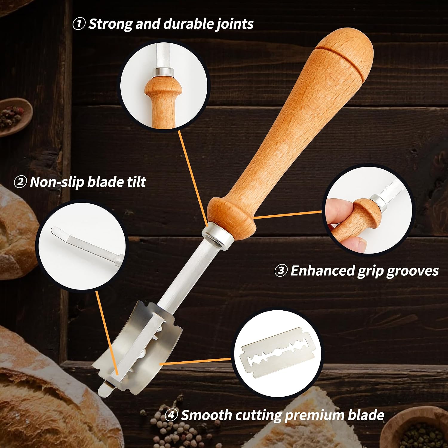 Detalle de Vinoil VS-BDKNIFE-04 Bread Lame with 10 Stainless Steel Blades