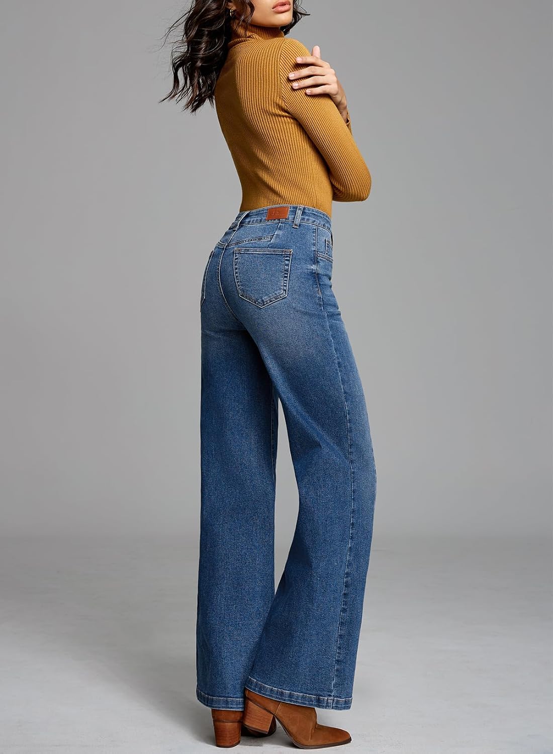 Thumbnail 4 de Sidefeel Wide Leg High Waist Jeans 1 Pair
