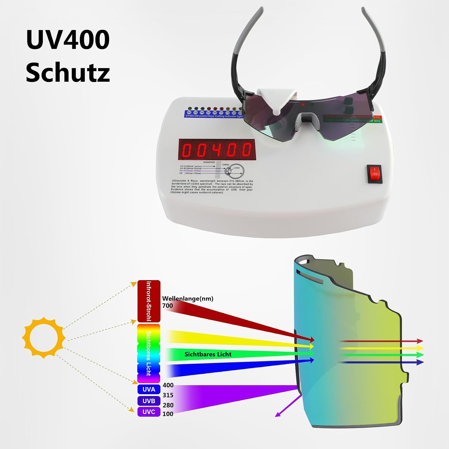 Detalle 1 de DUDUKING Sonnenbrille Fahrradbrille für Outdoorsport
