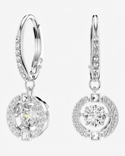 Detalle de Swarovski Orecchini pendenti Sparkling Dance Round, Bianchi, placcato rodio