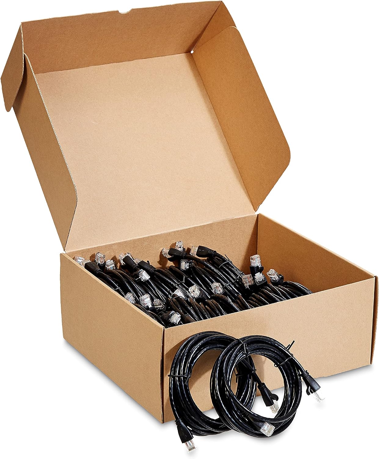 Detalle de Amazon Basics Cat-6 RJ45 Ethernet Patch Cable (10 ft / 3 m, 24-pack) – black