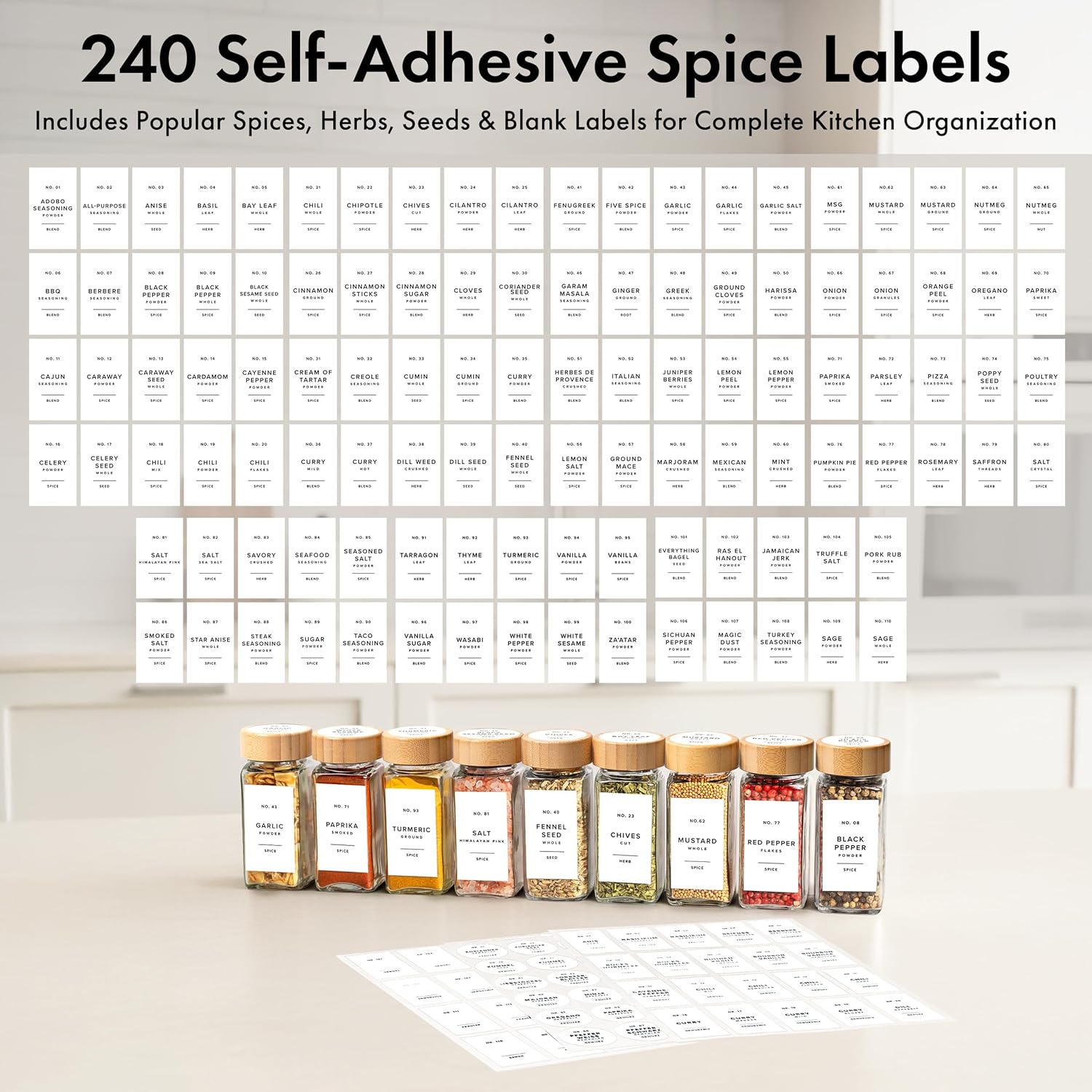 Thumbnail 6 de EDELHAUS Square Spice Jars 4oz 🧂