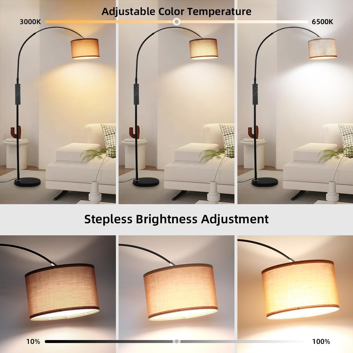 Detalle 2 de ANTENLICHT AURA Lampada ad Arco dimmerabile 108 cm