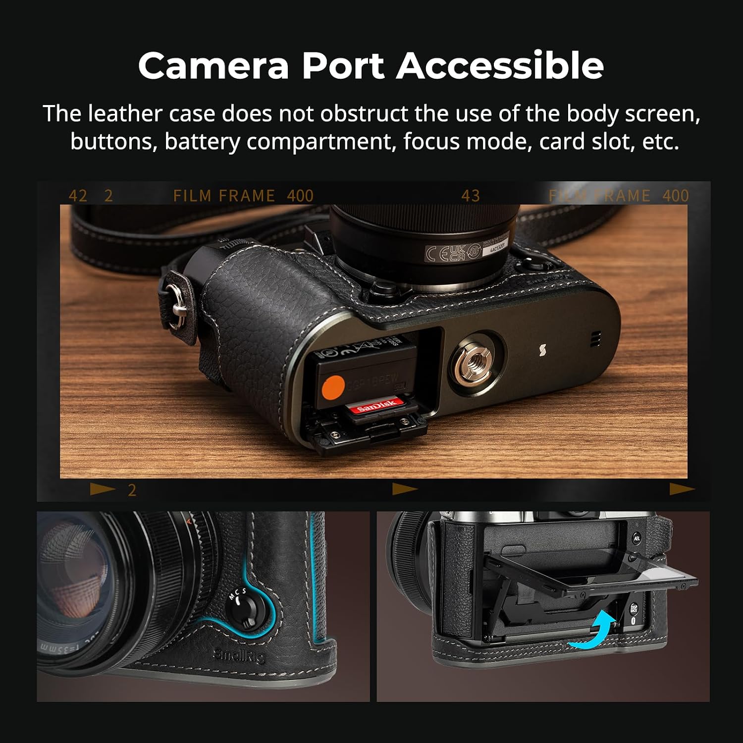 Detalle 2 de SMALLRIG X-T50 Half Leather Case Kit für FUJIFILM X-T50