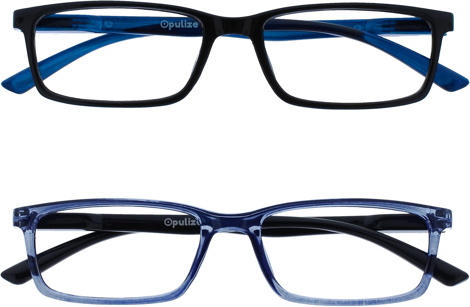 Thumbnail 6 de OPULIZE SEE Blaulichtfilter Lesebrille – 2er-Pack, Rechteckrahmen, Federscharnier, UV400 Schutz