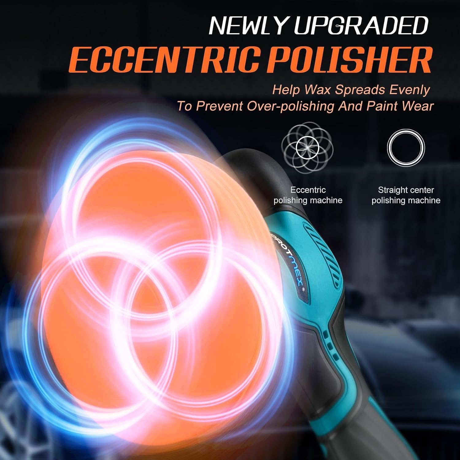 Thumbnail 2 de Cordless Car Buffer Polisher – 6IN Kit with 2x 21V Batteries and 6-Speed control