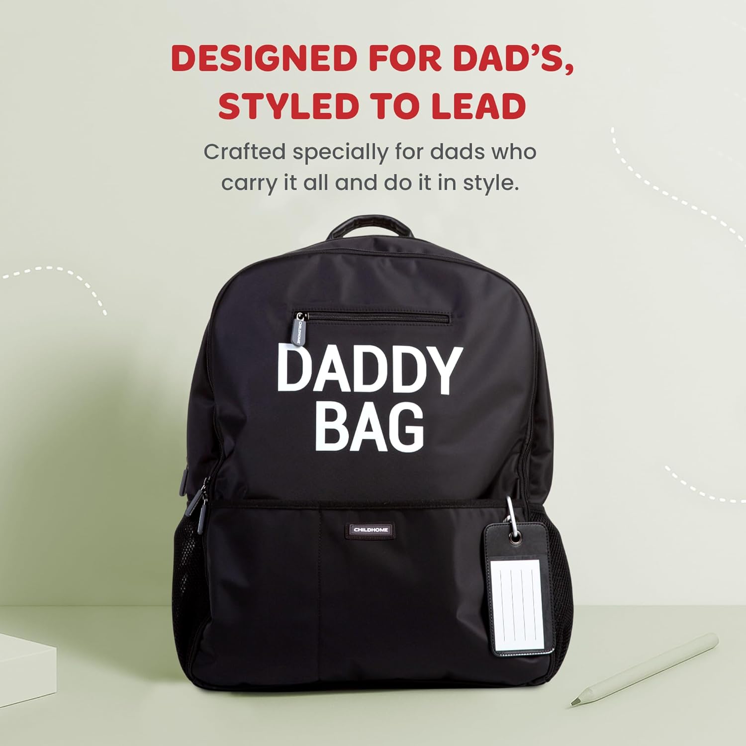 Thumbnail 2 de CHILDHOME Sac À Dos À Lange – Sac Voyage 35 L Noir, grande contenance, design belge