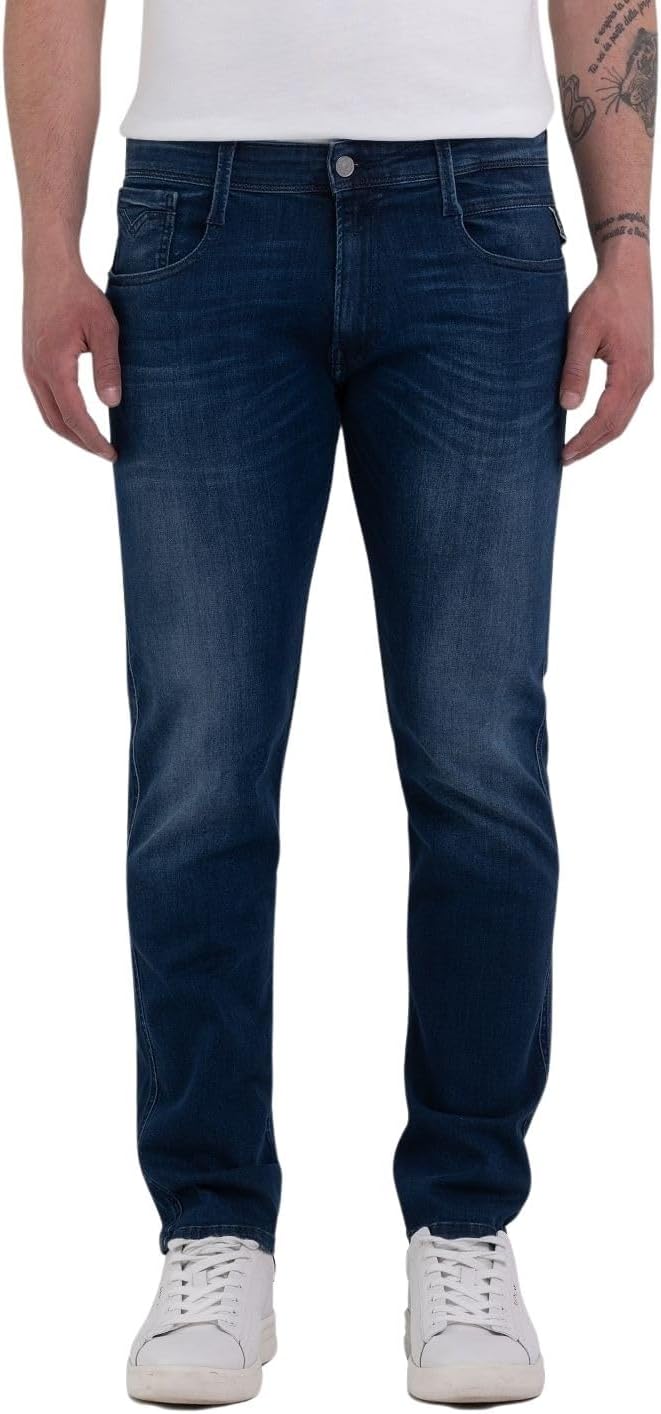 Detalle de Replay Anbass Slim-Fit Jeans mit Comfort Stretch – Herren