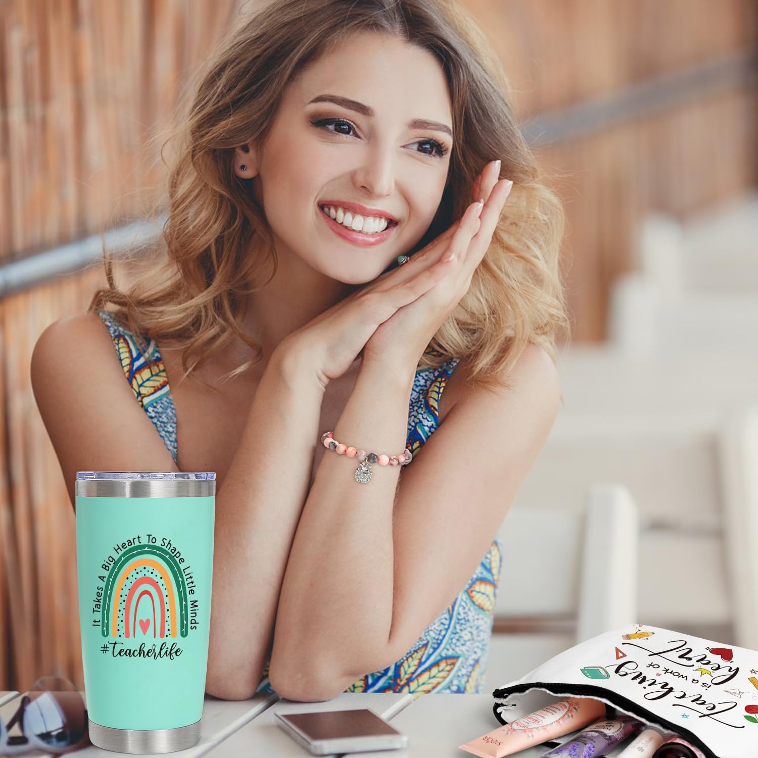 Thumbnail 5 de UAREHIBY 20 OZ Teacher’s Tumbler Gift Set with Accessories (Teacher Appreciation Gifts for Women)