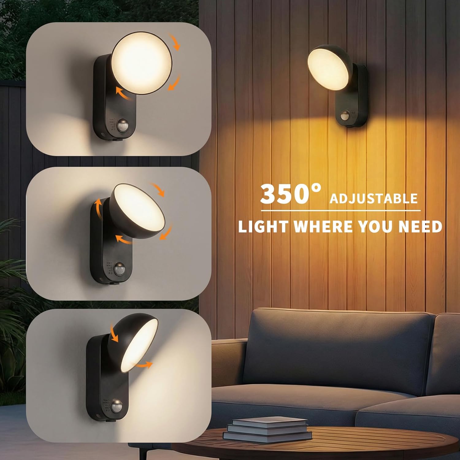 Thumbnail 6 de NIORSUN Lampada Esterna con Sensore di Movimento ricaricabile 10000 mAh, IP65 e 4 modalità (1 pezzo)