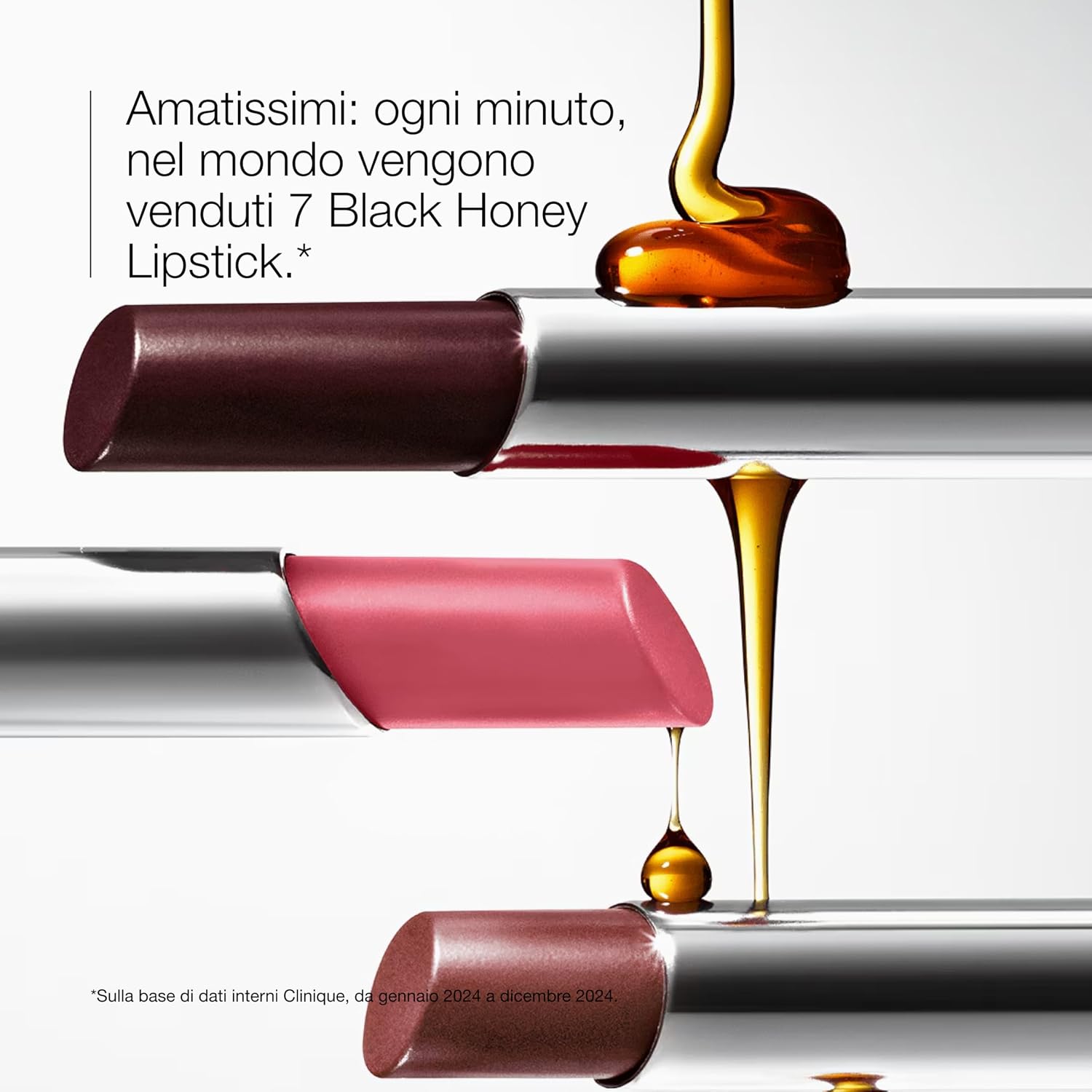 Detalle de Clinique Almost Lipstick Balsamo Labbra – Black Honey, Pink Honey e Nude Honey (offcampus) | Idrata e Modulabile