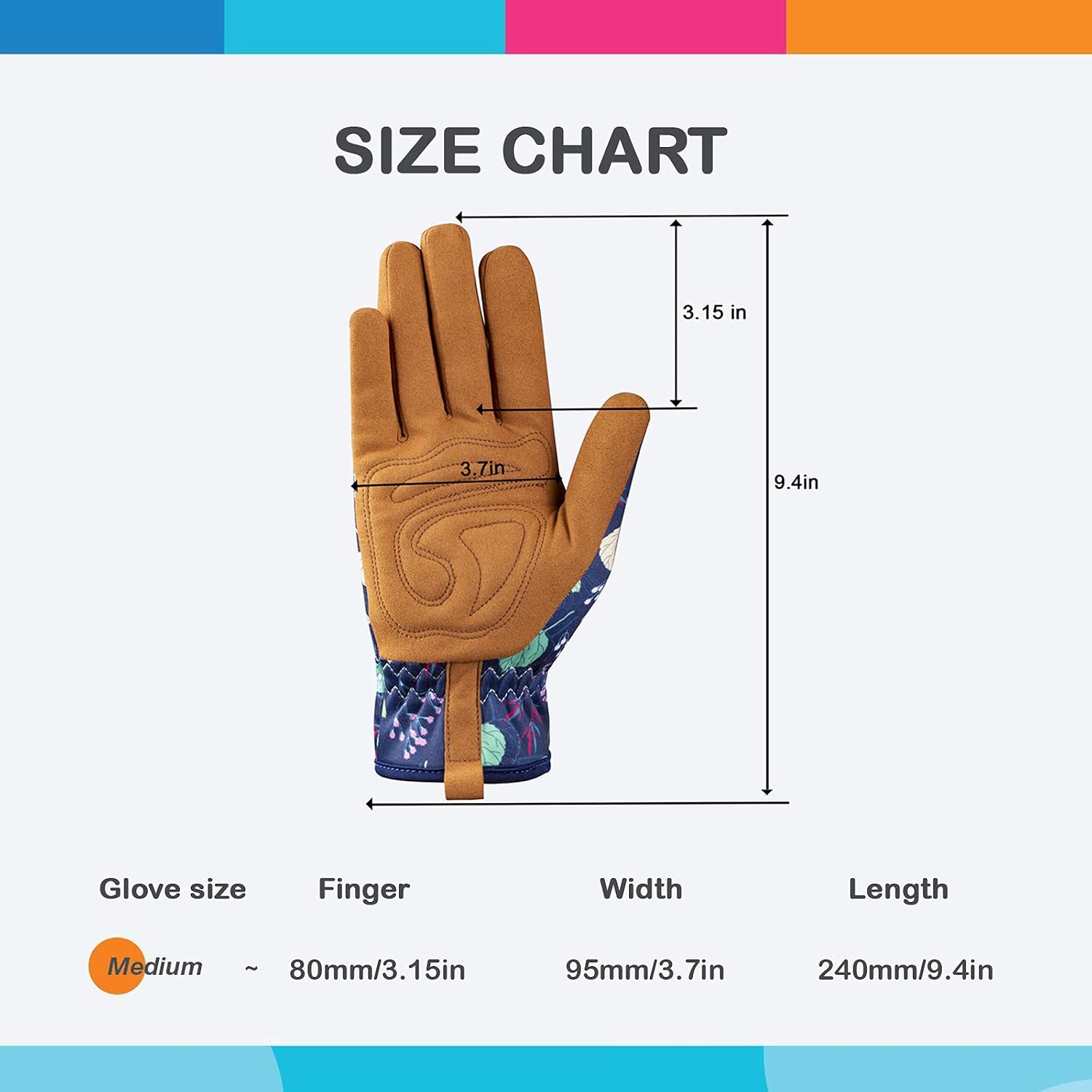 Thumbnail 6 de Bamllum Gardening Gloves with Padded Palms and Breathable Back