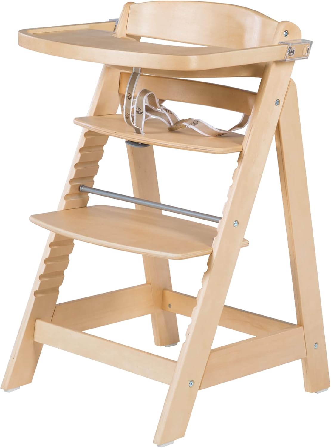 Detalle de Roba Chaise Haute Évolutive en Bois Sit Up Fun + Plateau Détachable – Hauteur Réglable, Naturel
