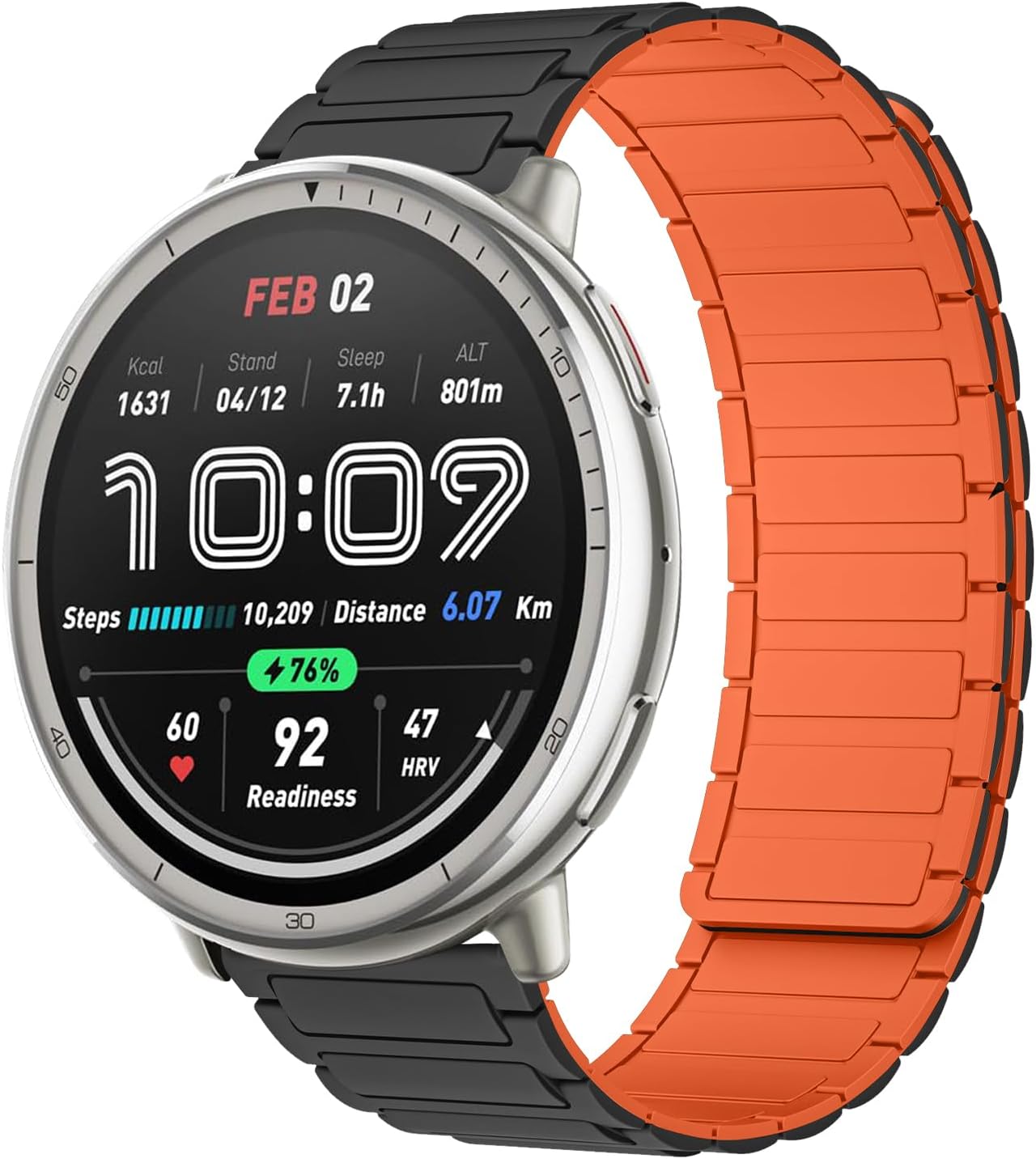 Detalle de RosMank 20mm Silicone Watch Band for Amazfit and More – Magnetic Quick-Release, Durable Comfort