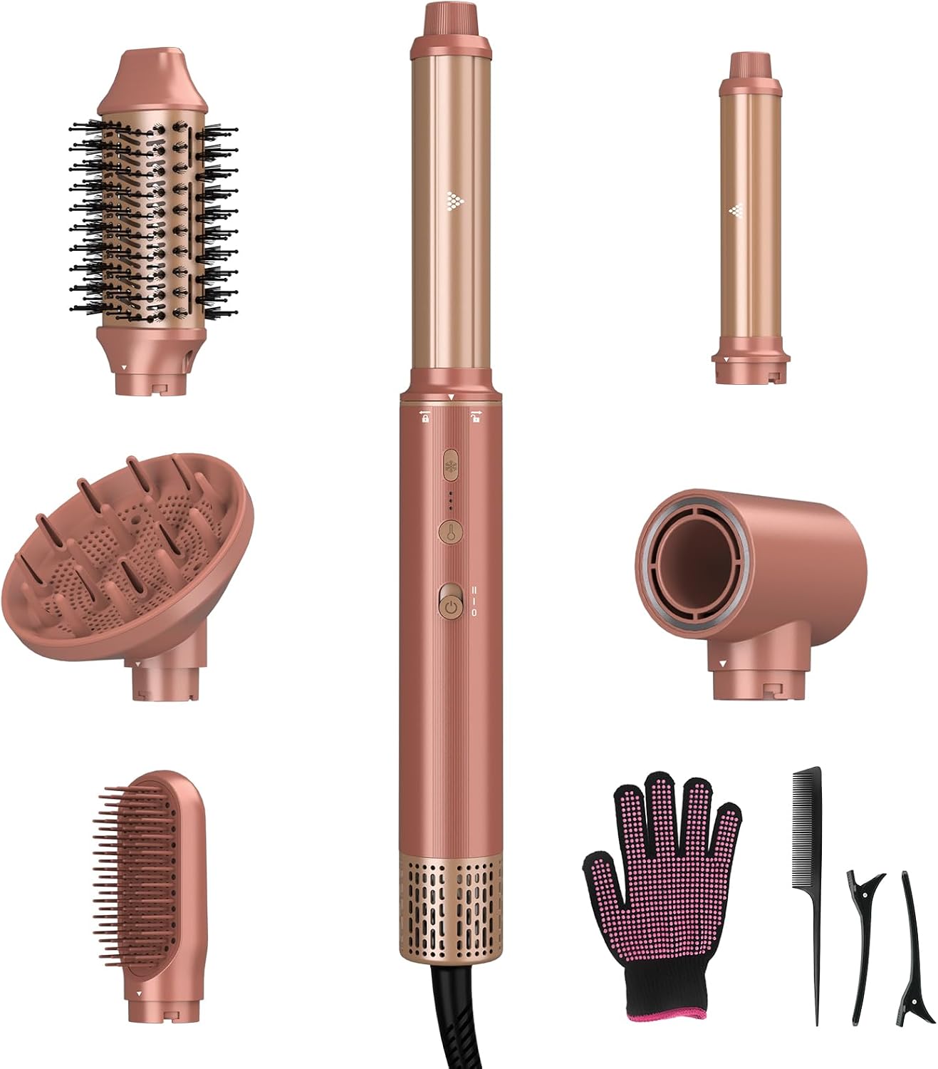 Detalle de StyleVibe MF100-BK 6-in-1 Air Styler with Auto-Wrap Curlers and Diffuser