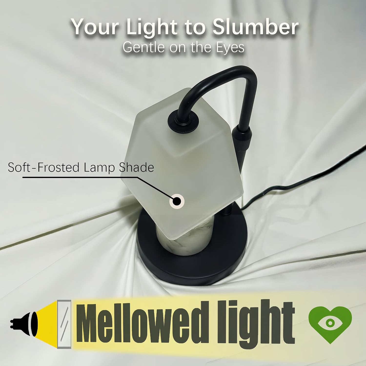 Detalle de JIMEI C07E3-1-070000 Candle Warmer Lamp, Black, Timer and Adjustable Height