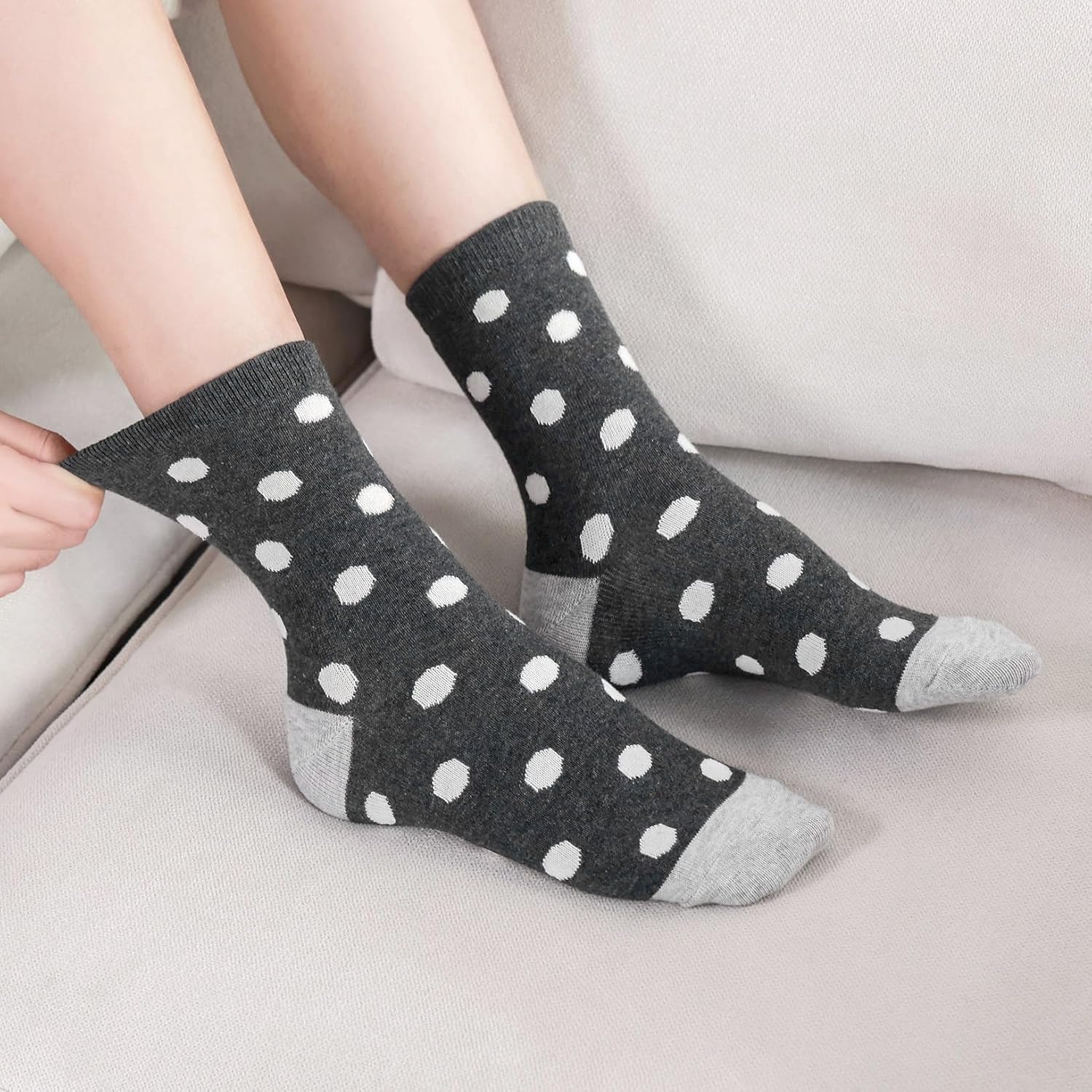 Thumbnail 5 de 10 Paar Socken Damen 39-42 Baumwolle Ringelsocken