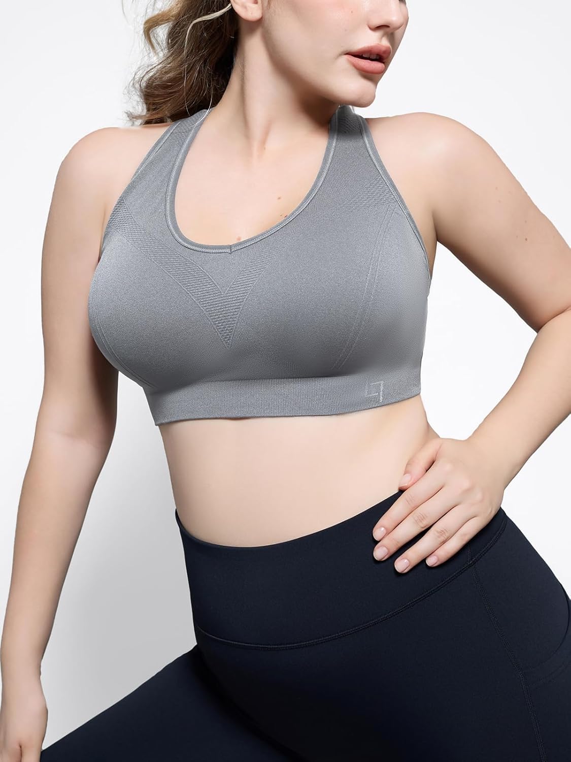 Thumbnail 1 de FITTIN Racerback Sports Bras for Women (Padded, Seamless Support) — Plus Size Large Bust