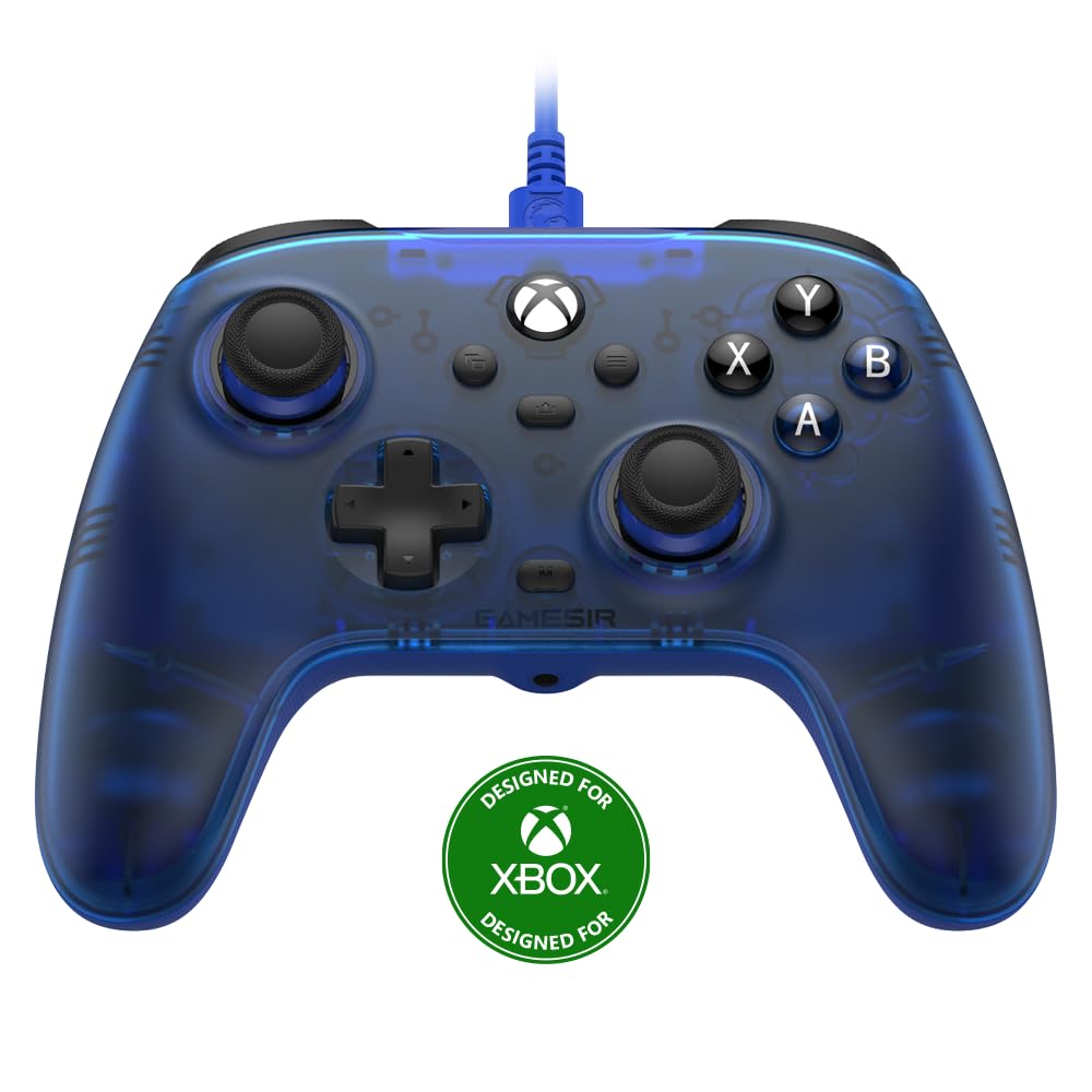 Detalle de GameSir T7 Wired Controller (Hall-Effekt) für Xbox Series X|S, Xbox One & Windows 10/11 – Plug-and-Play Gamepad, Blau