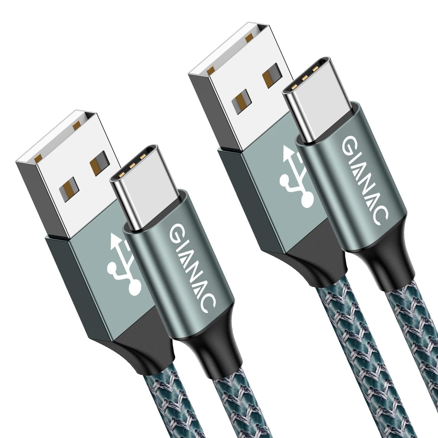 Detalle de GIANAC USB C Kabel 2 m, 2er-Pack, 3,1 A