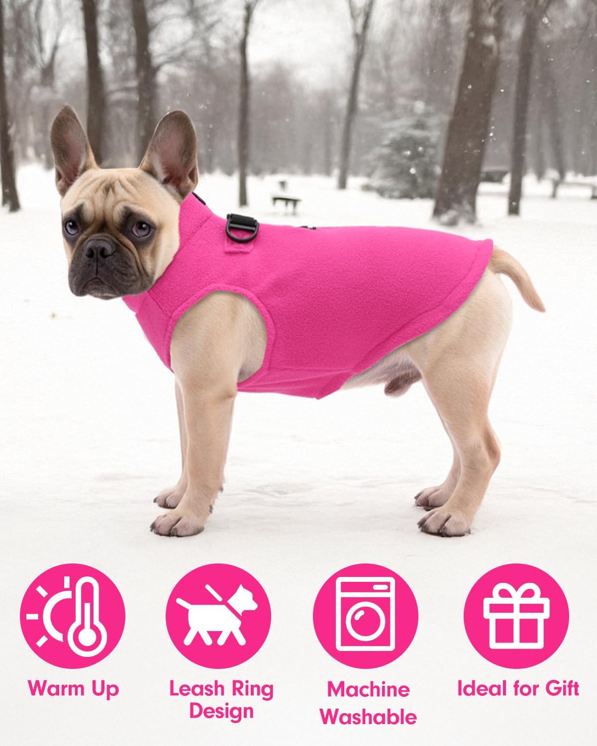 Detalle 2 de CuteBone Fleece Dog Vest DZBX01L